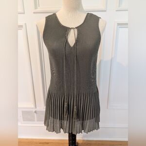 Jane and Delancey NWOT Olive Green Pleated Top
